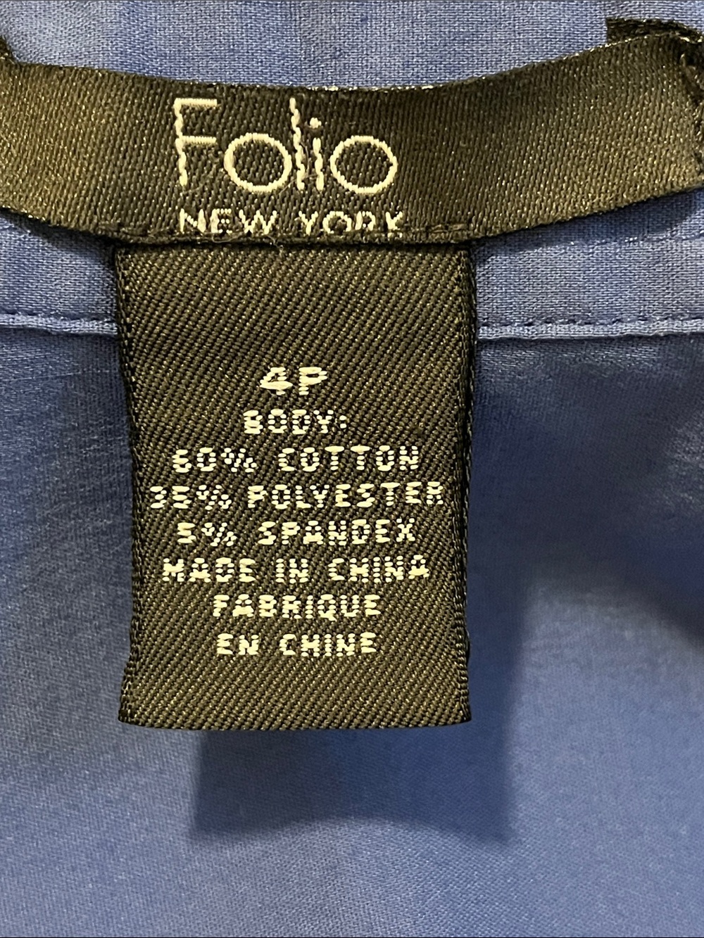 Structured Button-Front Navy Top - Picture 9 of 10